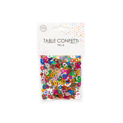 Confettis de table 6 ans colorés