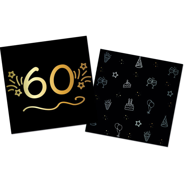 60 Years Napkins 33cm 16pcs