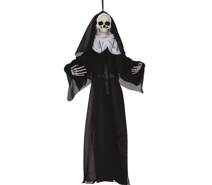 Squelette de nonne suspendu pour Halloween 50cm