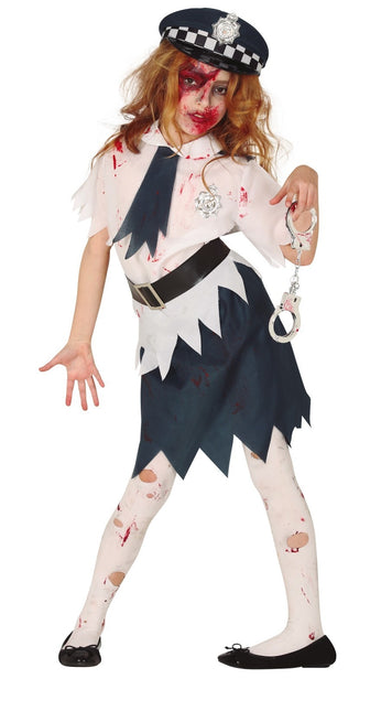 Costume de police zombie fille