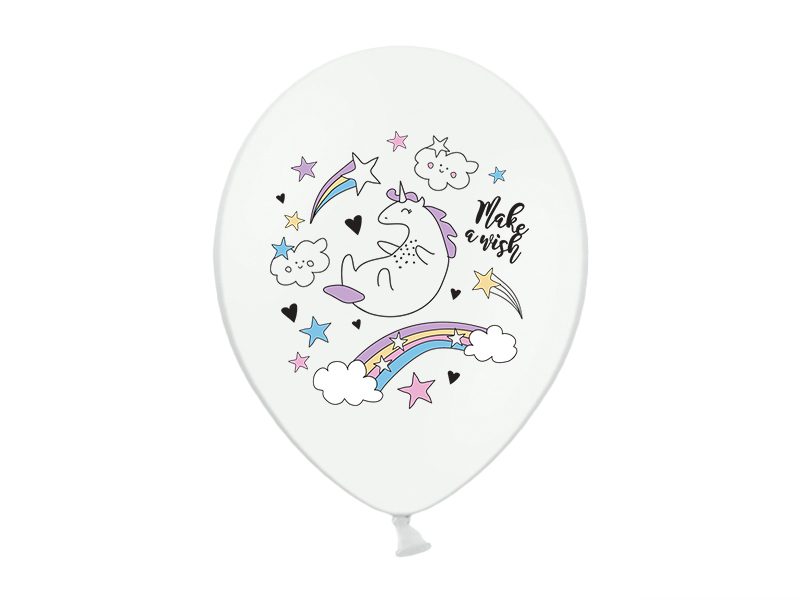 Ballons Licorne Blanc 30cm 6pcs