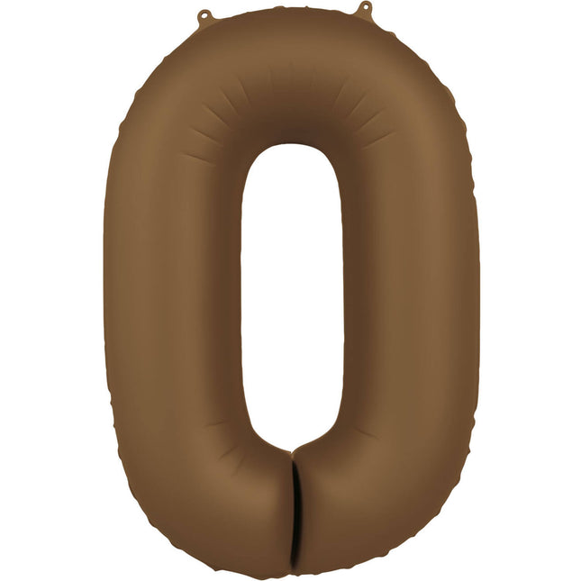 0 Year Figure Balloon Brown Matt 86cm