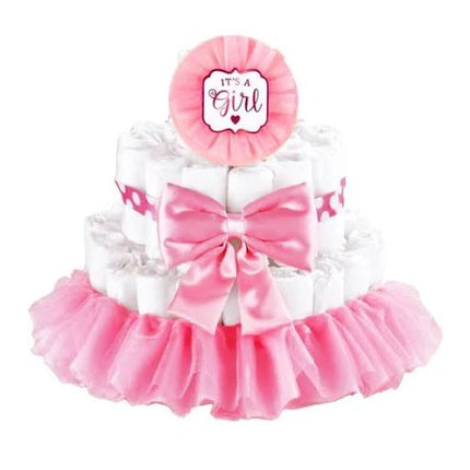 Ensemble de gâteaux de couches de naissance fille 4 pièces