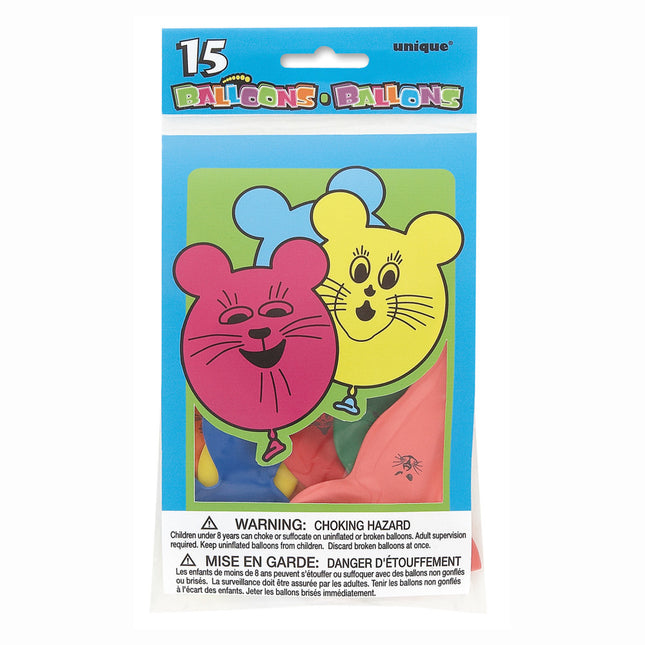 Ballons Souris 23cm 15pcs