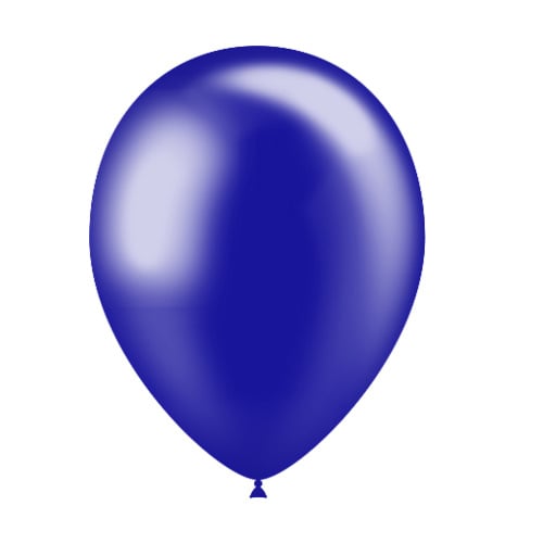 Ballons de baudruche bleu foncé métallisés 25cm 10pcs