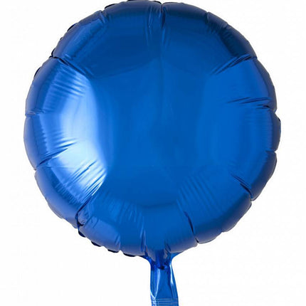 Ballon à l'hélium rond bleu 46cm vide