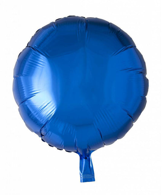 Ballon à l'hélium rond bleu 46cm vide