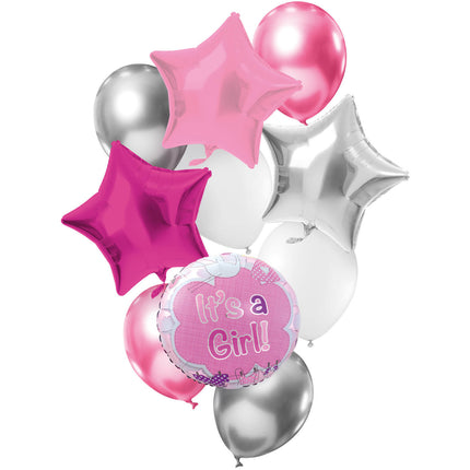 Set de ballons de naissance fille 10pcs