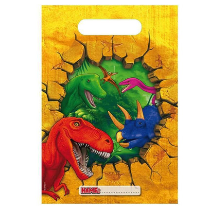 Sacs à partager dinosaures 23cm 6pcs