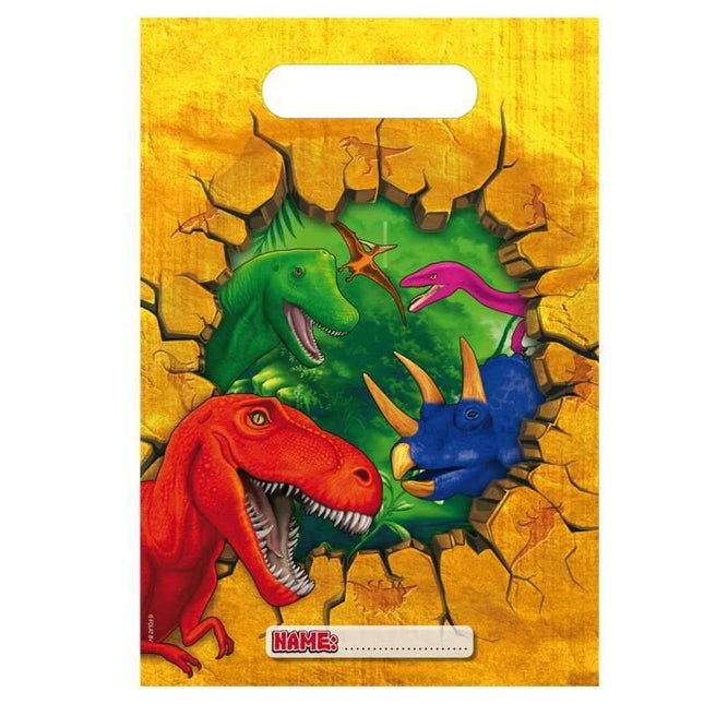 Sacs à partager dinosaures 23cm 6pcs