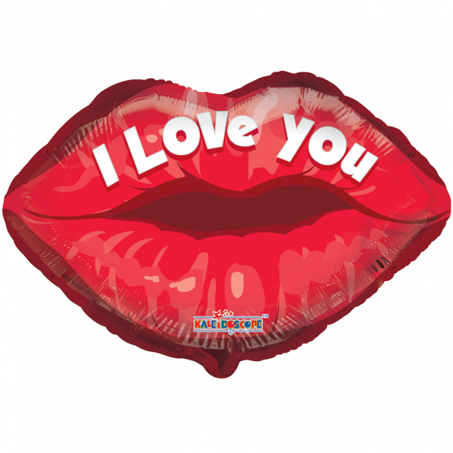 Ballon à l'hélium Lips I Love You 45cm vide