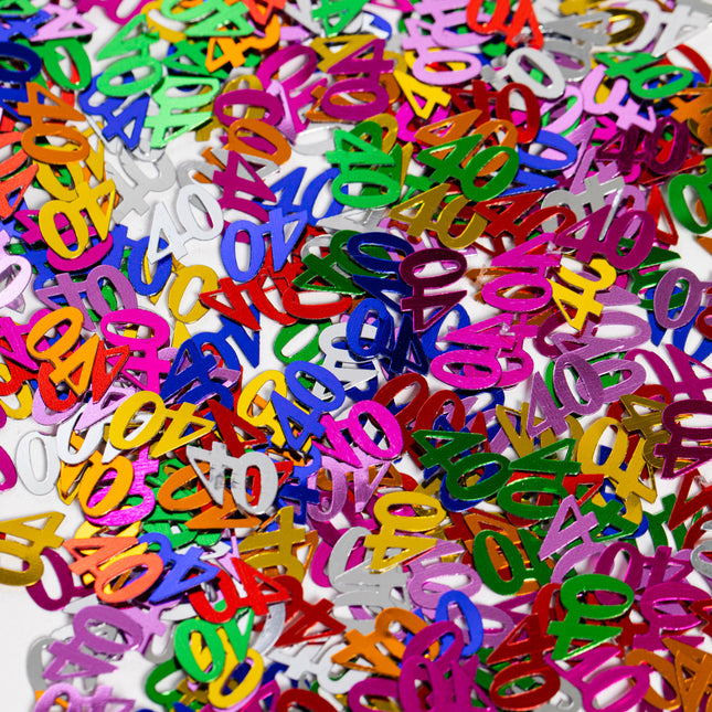 Confetti de table 40 ans Coloré