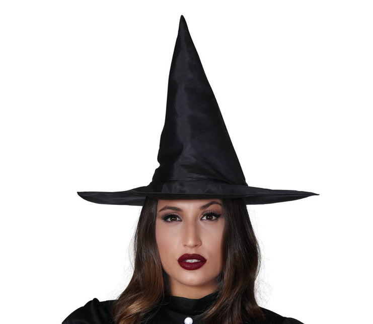 Chapeau de sorcière d'Halloween Noir 45cm