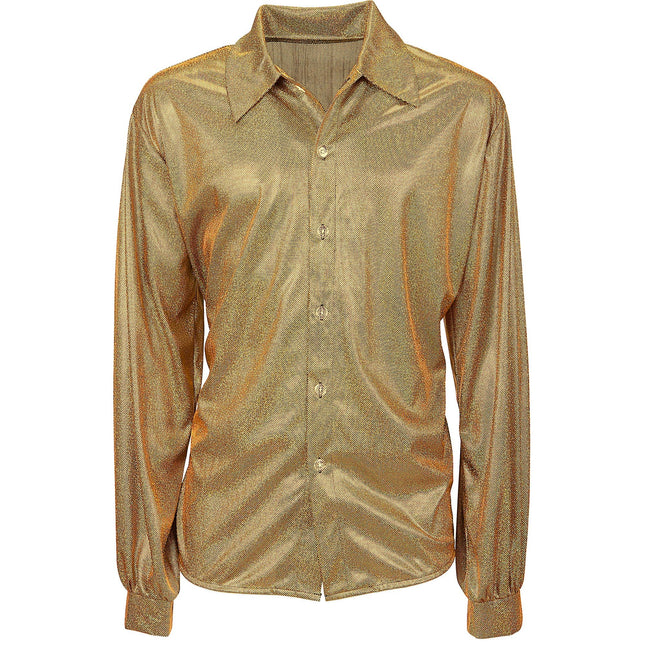 Chemise Disco 70S Or Hommes