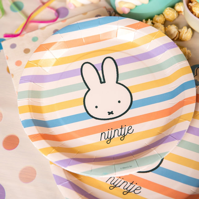 Assiettes colorées Miffy 23cm 8pcs