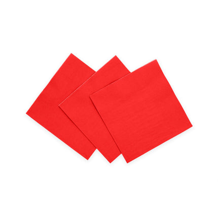 Serviettes de table rouges 3 couches 24cm 20pcs