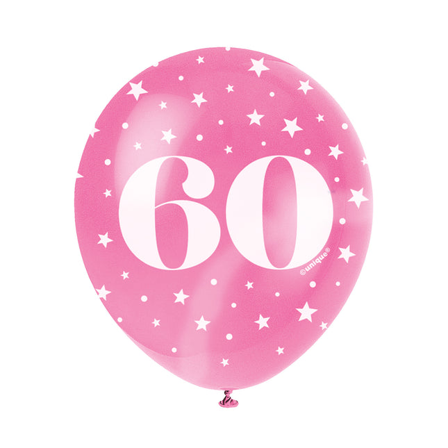 Ballons 60 ans Confetti 30cm 5pcs