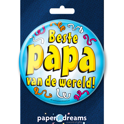 Bouton Meilleur papa du monde 10.2cm