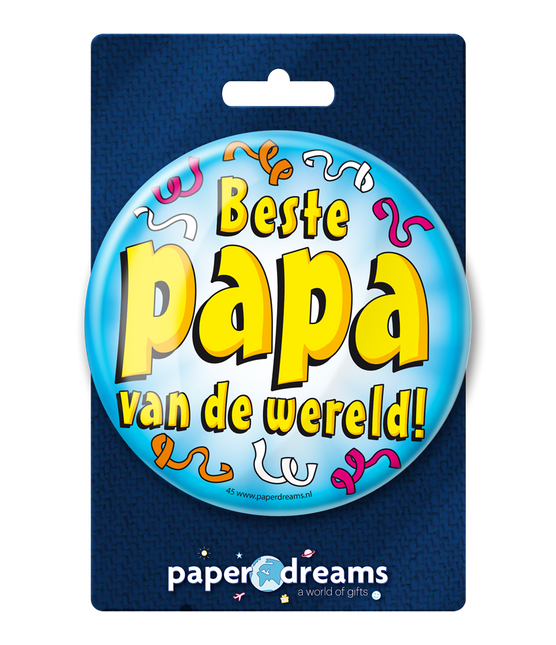 Bouton Meilleur papa du monde 10.2cm