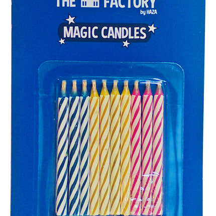 Bougies magiques avec porte-bougies 6cm 10pcs