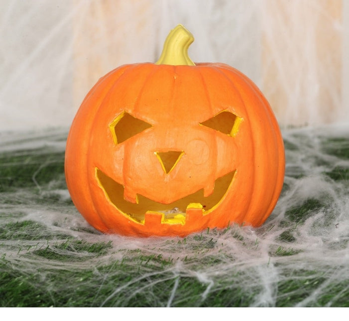 Halloween Pumpkin Light Orange 16cm