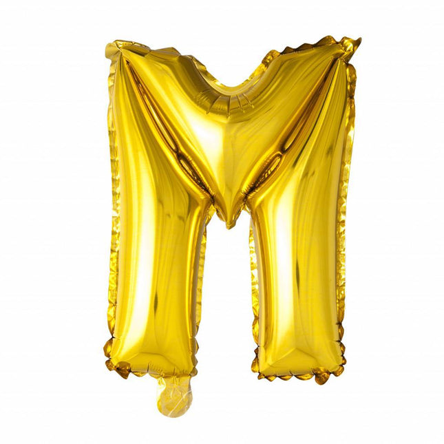 Ballon de baudruche Lettre M Or XL 102cm vide