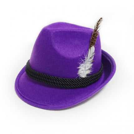 Chapeau Oktoberfest Tiroler Bavaria violet