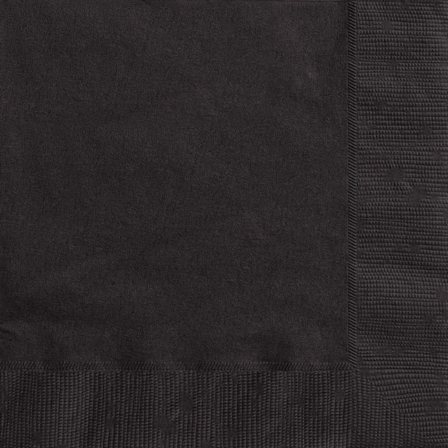 Serviettes de table noires 33cm 50pcs