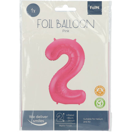 Ballon de baudruche Figure 2 Rose mat XL 86cm vide