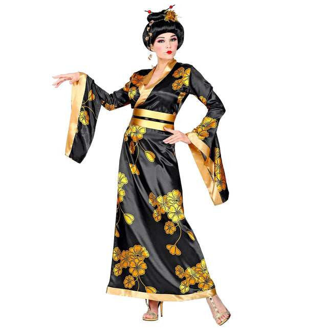 Costume chinois Noir Or Dames