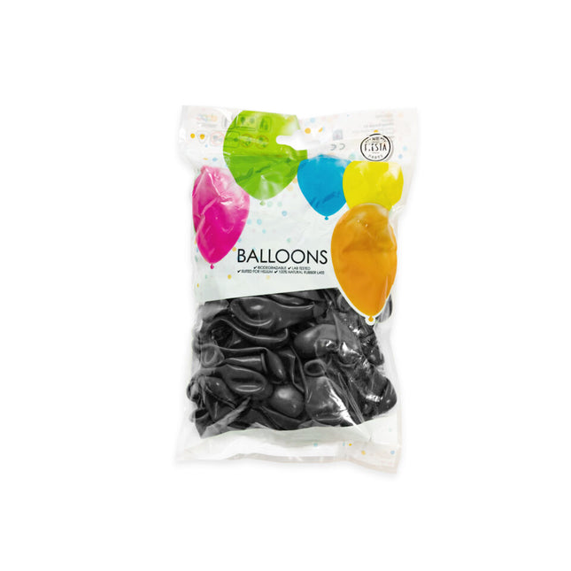 Ballons noirs métalliques 13cm 100pcs