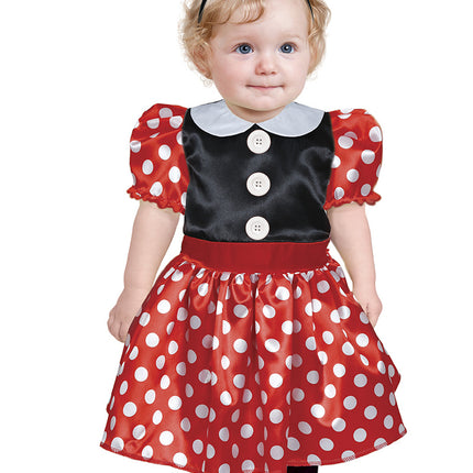 Costume Minnie Mouse Rouge Blanc Bébé