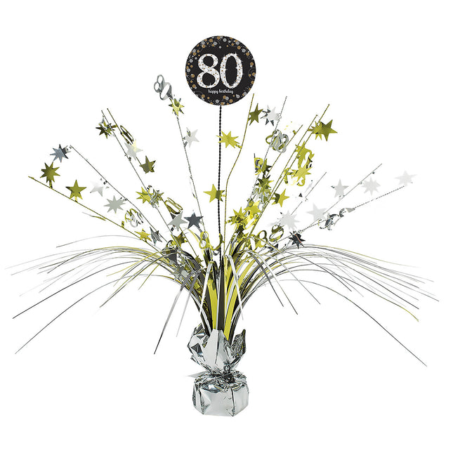 Décoration de table 80 Years Happy Birthday 46cm