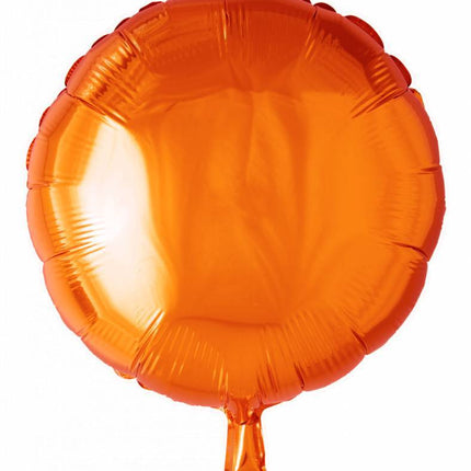 Ballon à hélium rond orange 46cm vide