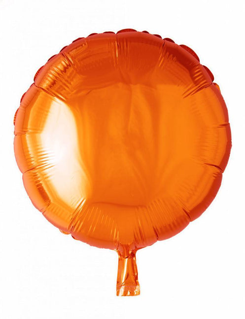 Ballon à hélium rond orange 46cm vide