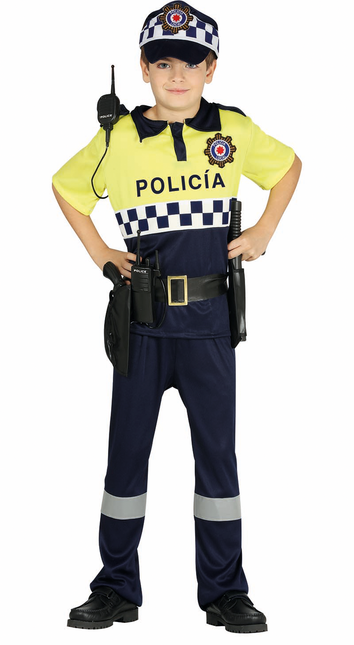 Costume de policier enfant jaune