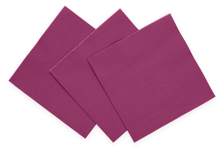Serviettes de table violettes 3 couches 33cm 20pcs