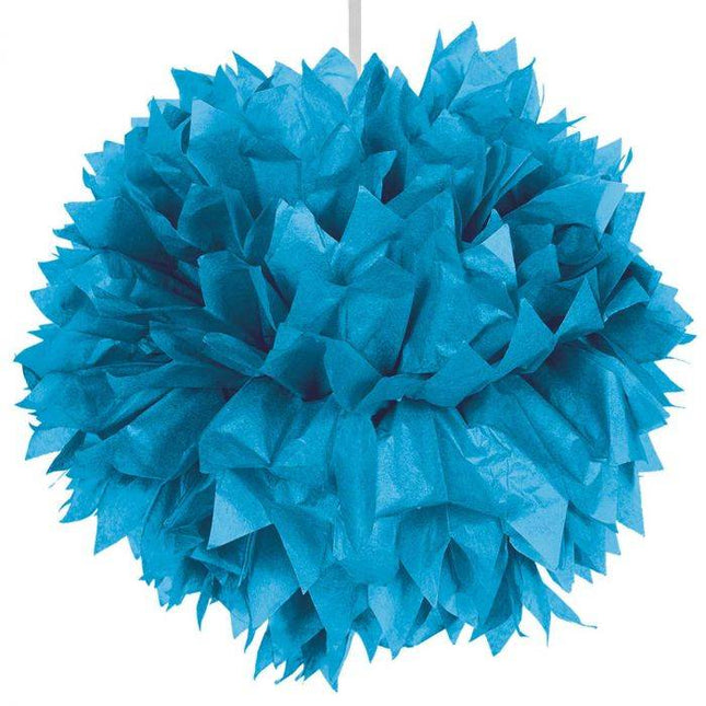 Pompon bleu 30cm