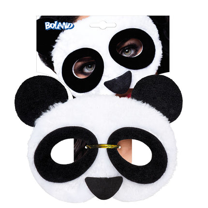 Demi-masque en peluche Panda