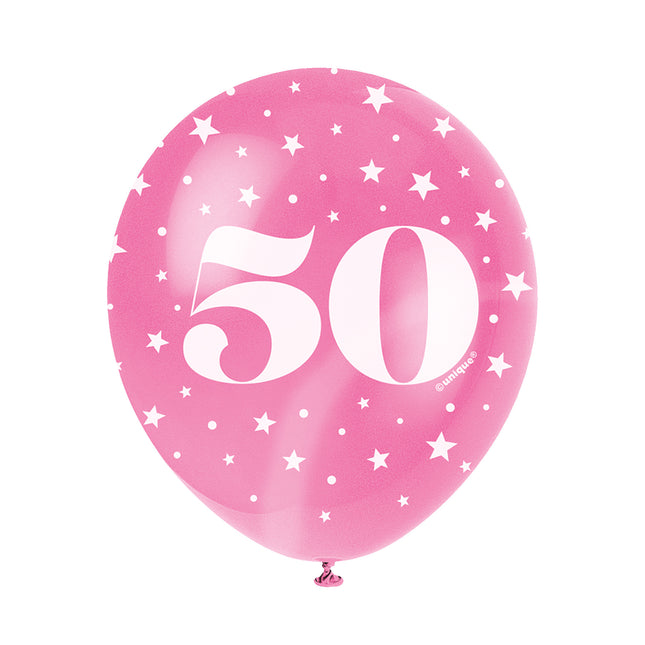 Ballons 50 ans Confetti 30cm 5pcs