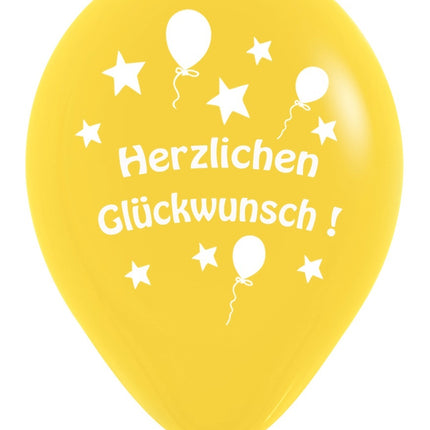 Ballons Herzlichen Gluckwunsch Mix 30cm 12pcs