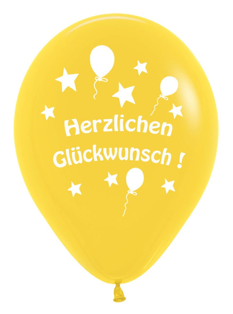 Ballons Herzlichen Gluckwunsch Mix 30cm 12pcs