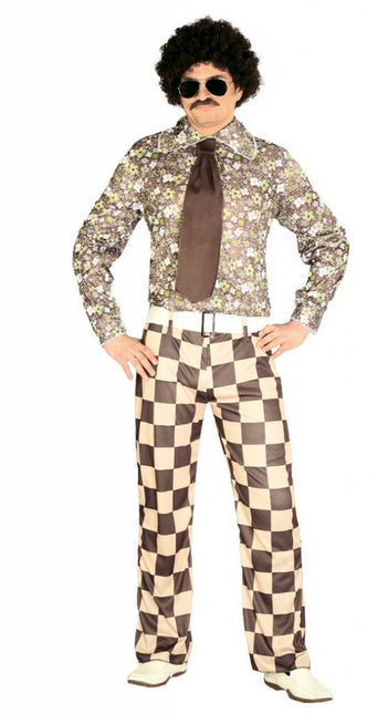 Costume Disco 70S Homme brun