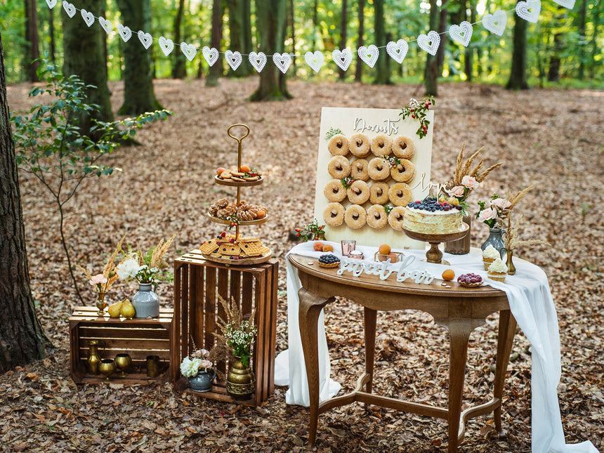 Décoration de table Sweet Bar Blanc 37cm