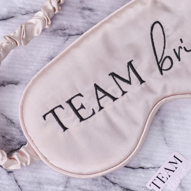 Masque de sommeil rose Team Bride