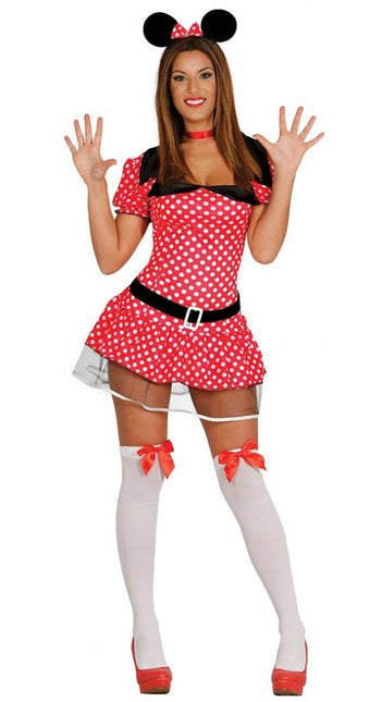 Costume de Minnie Mouse Blanc Rouge Dames