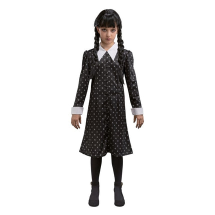 Costume Mercredi Robe Noir Enfant