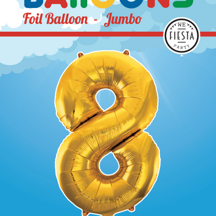 Ballon de baudruche Figure 8 Gold XL 86cm vide