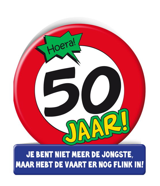 Carte d'anniversaire 50 ans Panneau de signalisation 16.5cm