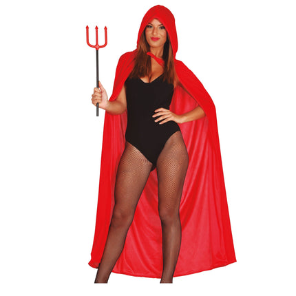 Halloween Cape Hood Rouge 1.3m